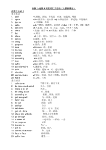 高中英语必修1~选修8词组词汇整理版