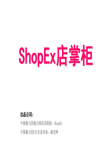 网站商城 B2C 轻松电子商务 SHOPEX-店掌柜