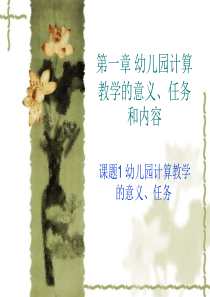 幼儿计算教学法教案