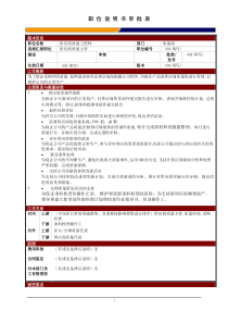 某大型电子公司质量部IQC-SQE供应商质量工程师职位说明书