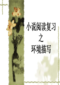 小说鉴赏之环境描写的作用上课用)