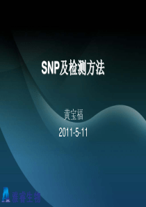 SNP单核苷酸多态性检测方法