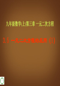 3.5.1 一元二次方程的应用课件(1)   (青岛版九年级上)