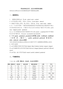 动词过去式、过去分词的变化规则(yyy整理版)