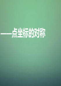 河南省郑州市中原区八年级数学上学期期中圈题10 点坐标的对称课件 北师大版