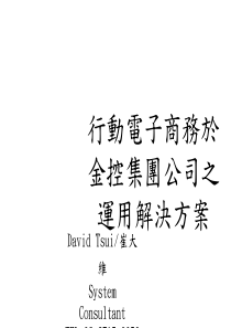 行动电子商务於金控集团公司之运用解决方案1