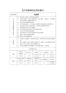 应急组织机构应急处置卡