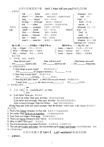 新人教版六年级英语下册-第一单元至第四单元知识点归纳