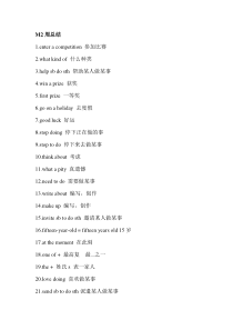 外研版英语八年级下册M2单词附测试题