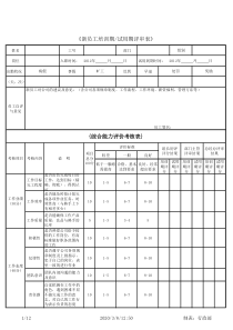 新员工试用期日考核表