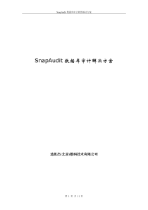 SnapAudit数据库审计软件解决方案