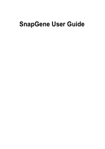 SnapGene-User-Guide