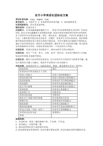 东升小学英语社团活动方案