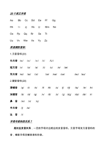 元音和辅音字母组合的发音