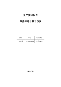 导弹弹道计算与仿真论文(数学建模)实习报告