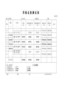 导线点复测记录计算