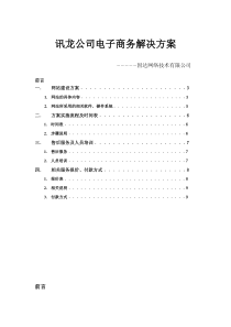 讯龙公司电子商务解决方案