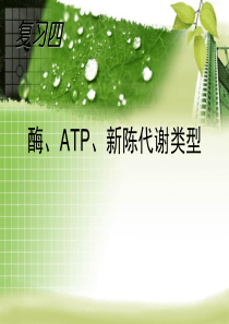 高考生物专题复习 酶、ATP、新陈代谢类型