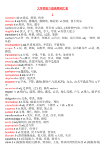 大学英语六级高频词汇表・很实用