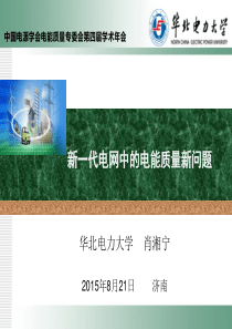 22015大会报告_肖湘宁_新一代电网与电能质量新问题