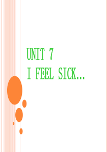 unit7i-feel-sickppt课件