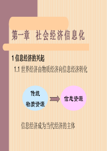 第一章社会经济信息化(信息经济学)