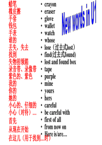 外研版新教材七年级下册Module1Unit1课件