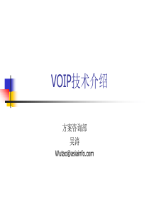 VOIP技术介绍