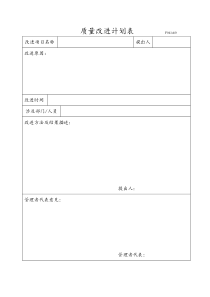 041质量改进计划表