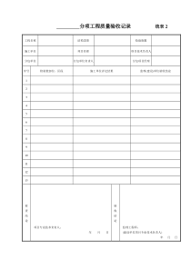 042 ________分项工程质量验收记录  统表2