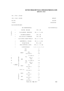 050201_室内排水管道及配件安装工程检验批质量验收记录表