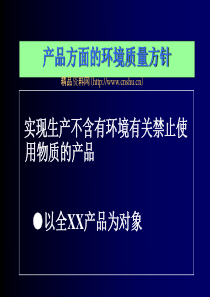 产品方面的环境质量方针(1)