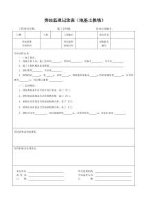 2019版铁路路基工程旁站监理记录表