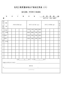 06住宅工程质量结构分户验收记录表(六)