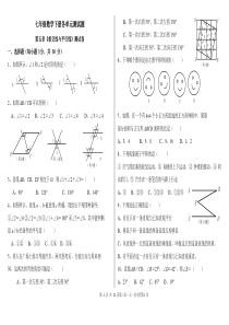 七年级数学下册各单元测试题及答案----