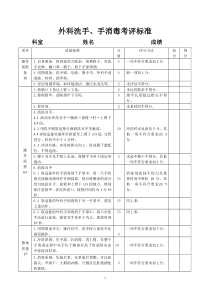 外科手消毒评价标准