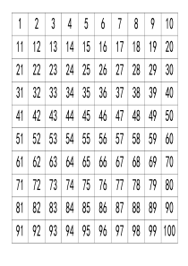 1-1000数字