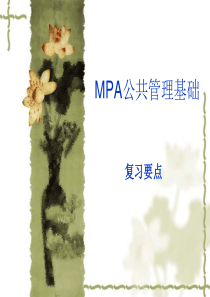 MPA公共管理基础复习要点