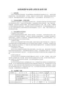 55自然地理学专业硕士研究生培养方案