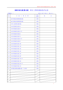 35KV配电装置安装单位工程质量验收评定表(非常齐全)