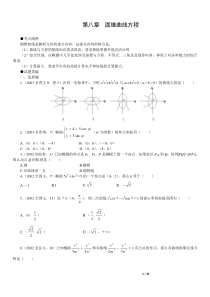 圆锥曲线高考题汇编(带详细解析)