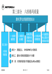 摩托罗拉质量管理培训-六西格玛质量(2)