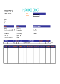 PO模版-PURCHASE-ORDER