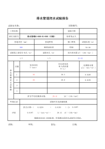 管道闭水试验(自动计算)