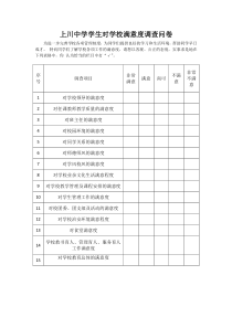 学生对学校满意度调查问卷