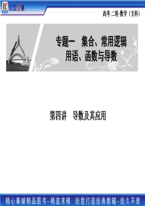 《金榜1号》二轮总复习文科数学：专题一第4讲_导数及其应用