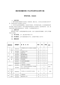 俄语笔译翻译硕士专业学位研究生培养方案