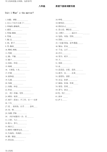 人教版八年级下册英语单词默写表62575