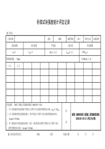 新版砂浆强度评定表(自动计算)(GB50203-2011)