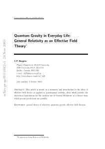 Quantum Gravity in Everyday Life General Relativit